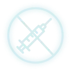 A face showing before and after results